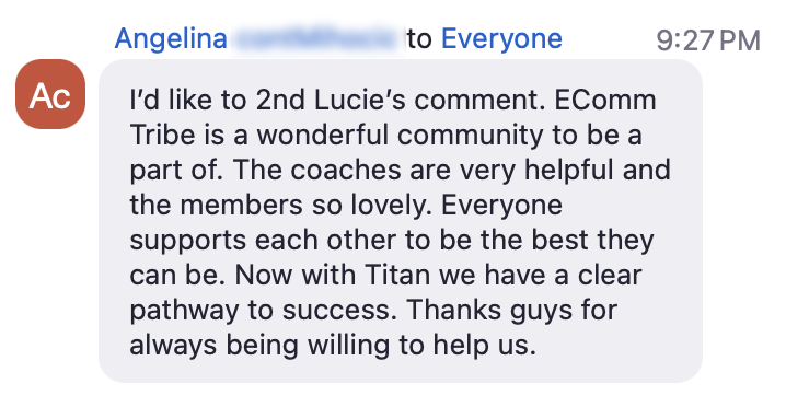 Angelina: a wonderful community with a clear pathway to success